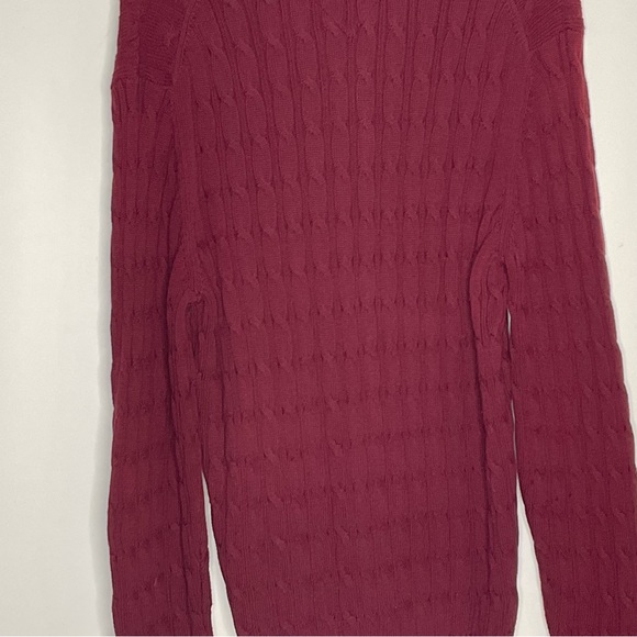 Casa Moda NWT’s Burgundy V-Neck Long Sleeve Patterned Design Sweater Size Medium - Picture 9 of 11